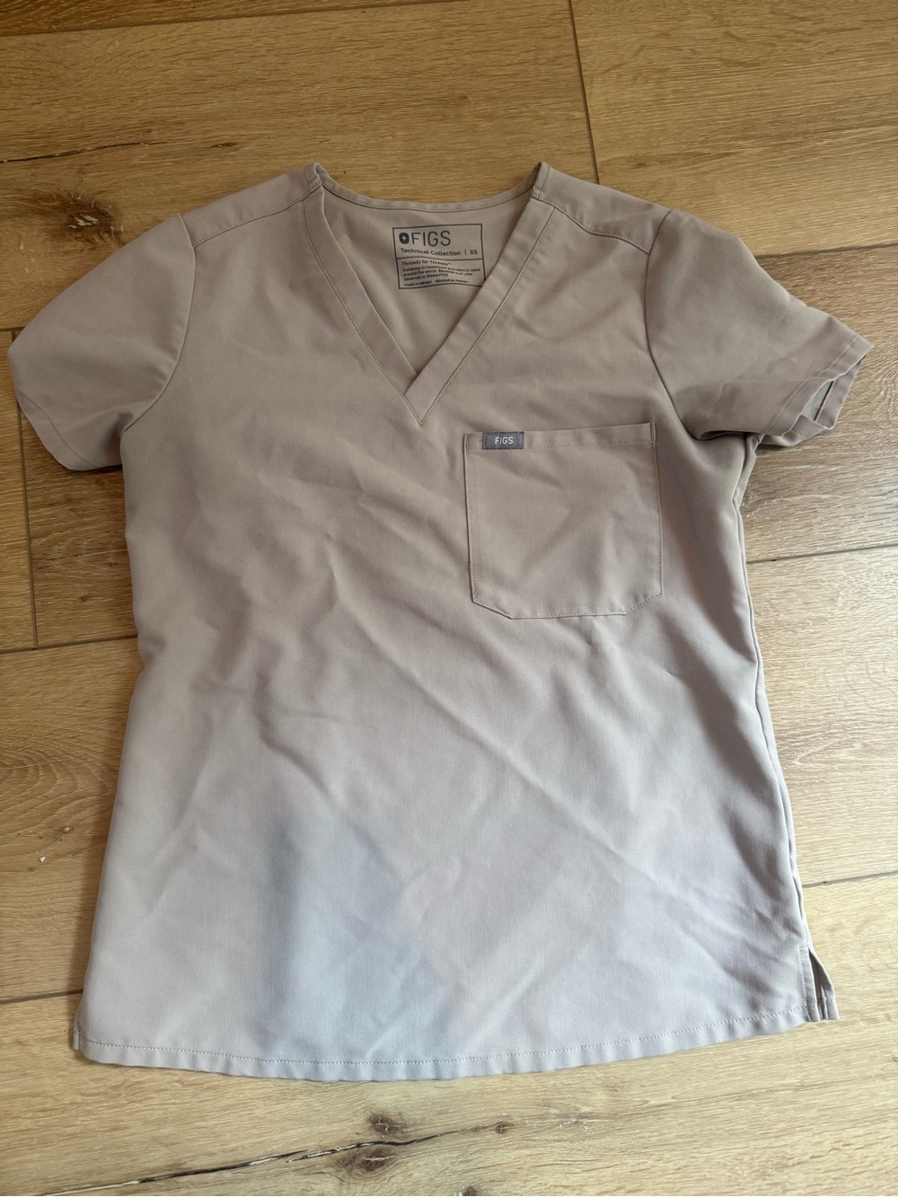 Figs Women's V-Neck Scrub set in Light Taupe